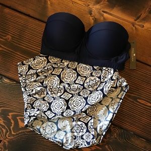 Brand new high waisted 2 piece swim suit
