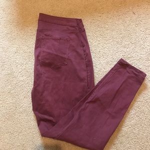 Red Rockstar Side-Panel Maternity pants