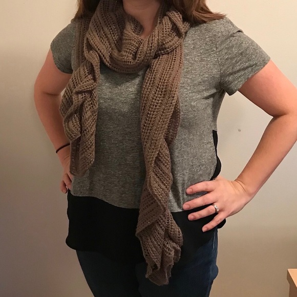 Rose Gold Metallic Accent Scarf - Picture 6 of 6