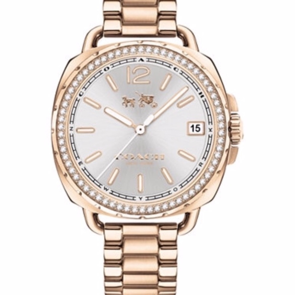 COACH TATUM CARNATION GOLD TONE WATCH NWT 14502590