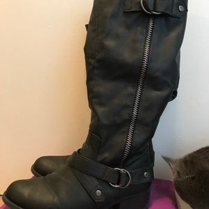 Rampage Knee-high Black Boots