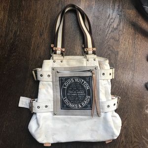 Auth LV Globe Shopper Canvas Tote PM.