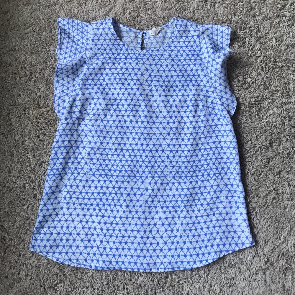 Blue and White Top