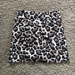 Leopard print Loft pencil skirt