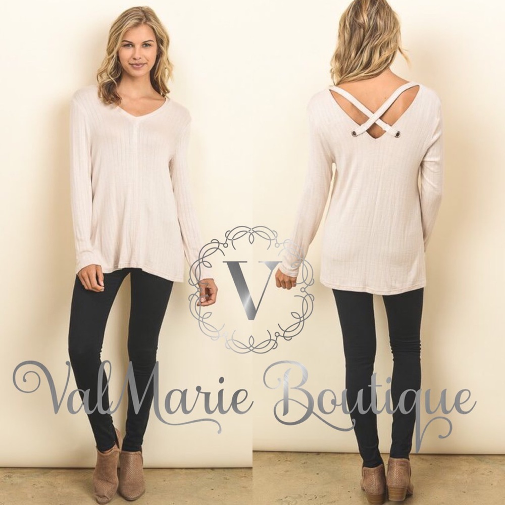 LAST 1- Amazing Soft Premium Taupe Top - Picture 3 of 3