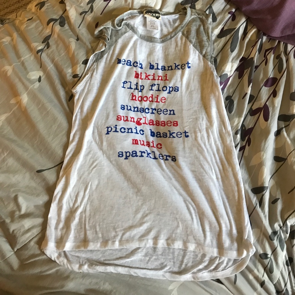 Modern lux summer long shirt jrs large