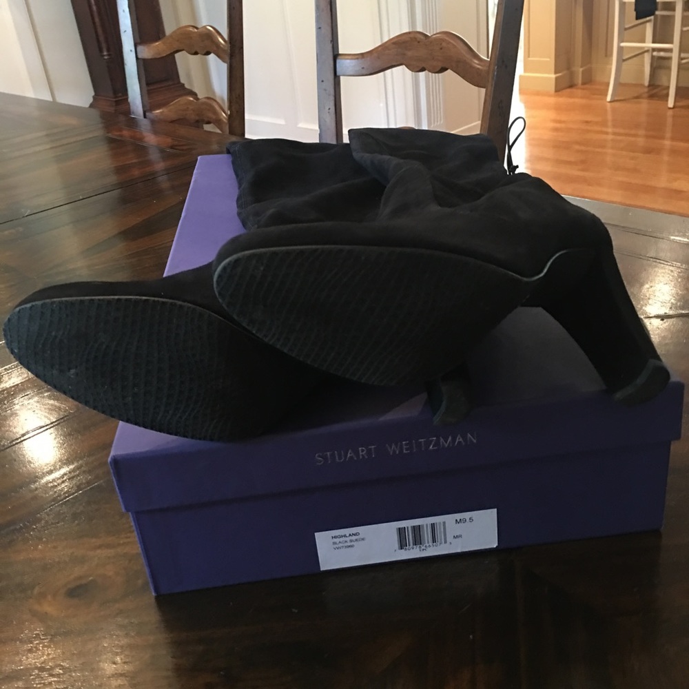 Stuart weitzman black suede over the knee boots