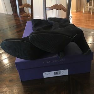 Stuart weitzman black suede over the knee boots