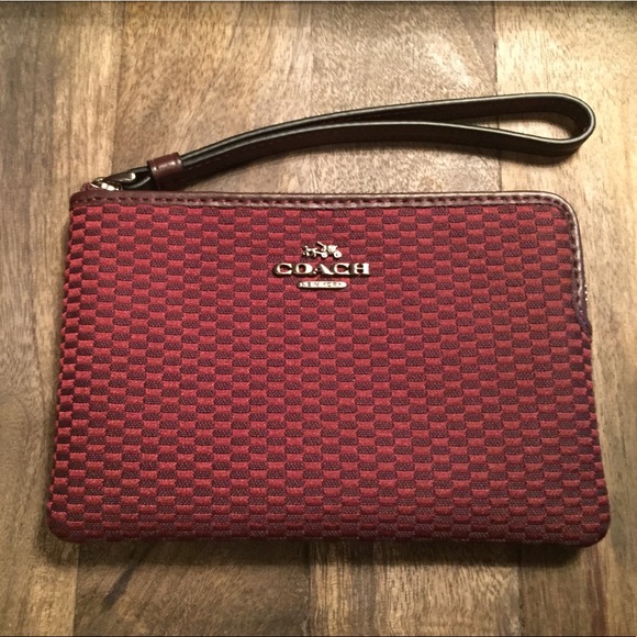 Coach Handbags - COACH Wristlet in Oxblood