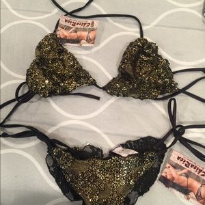 Black/Gold bikini