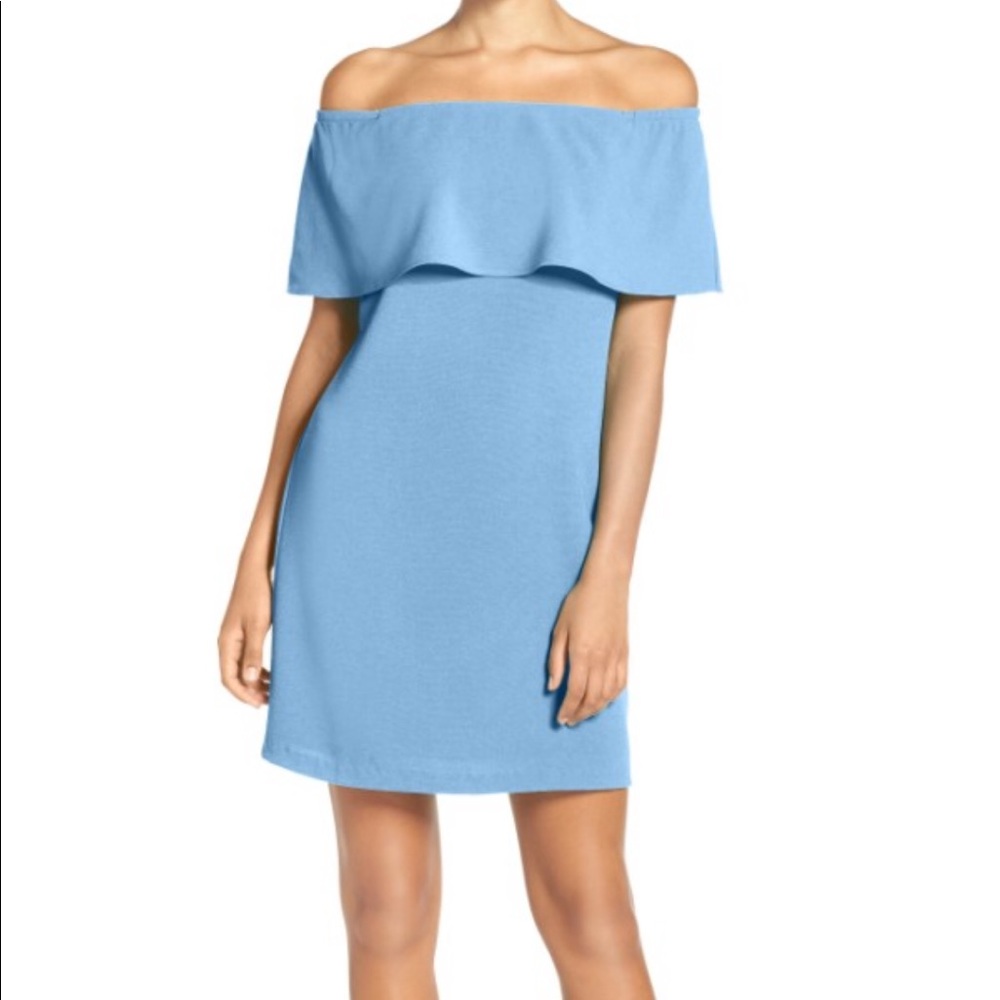 Off the Shoulder Light Blue Dress