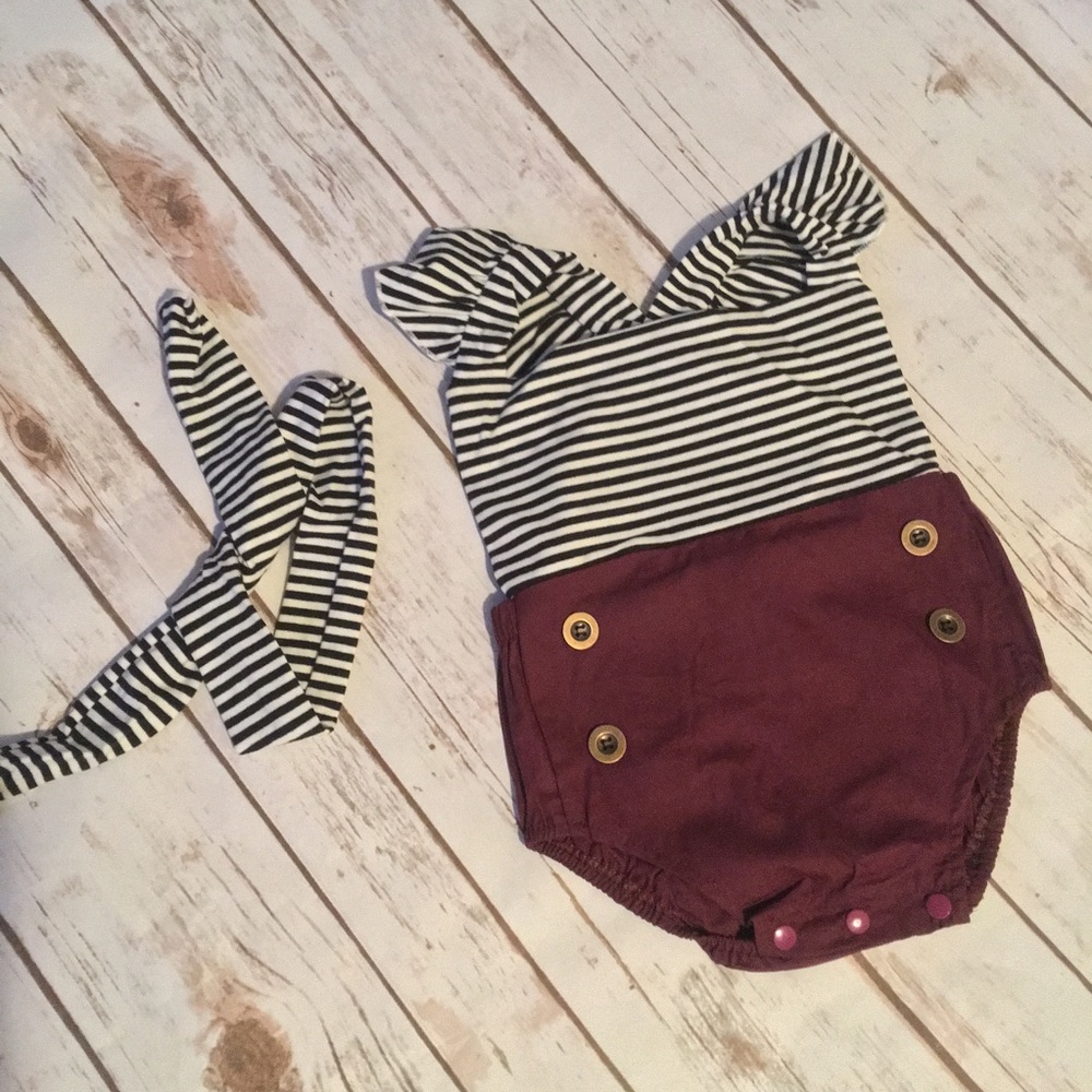 🎀 Adorable romper & headband