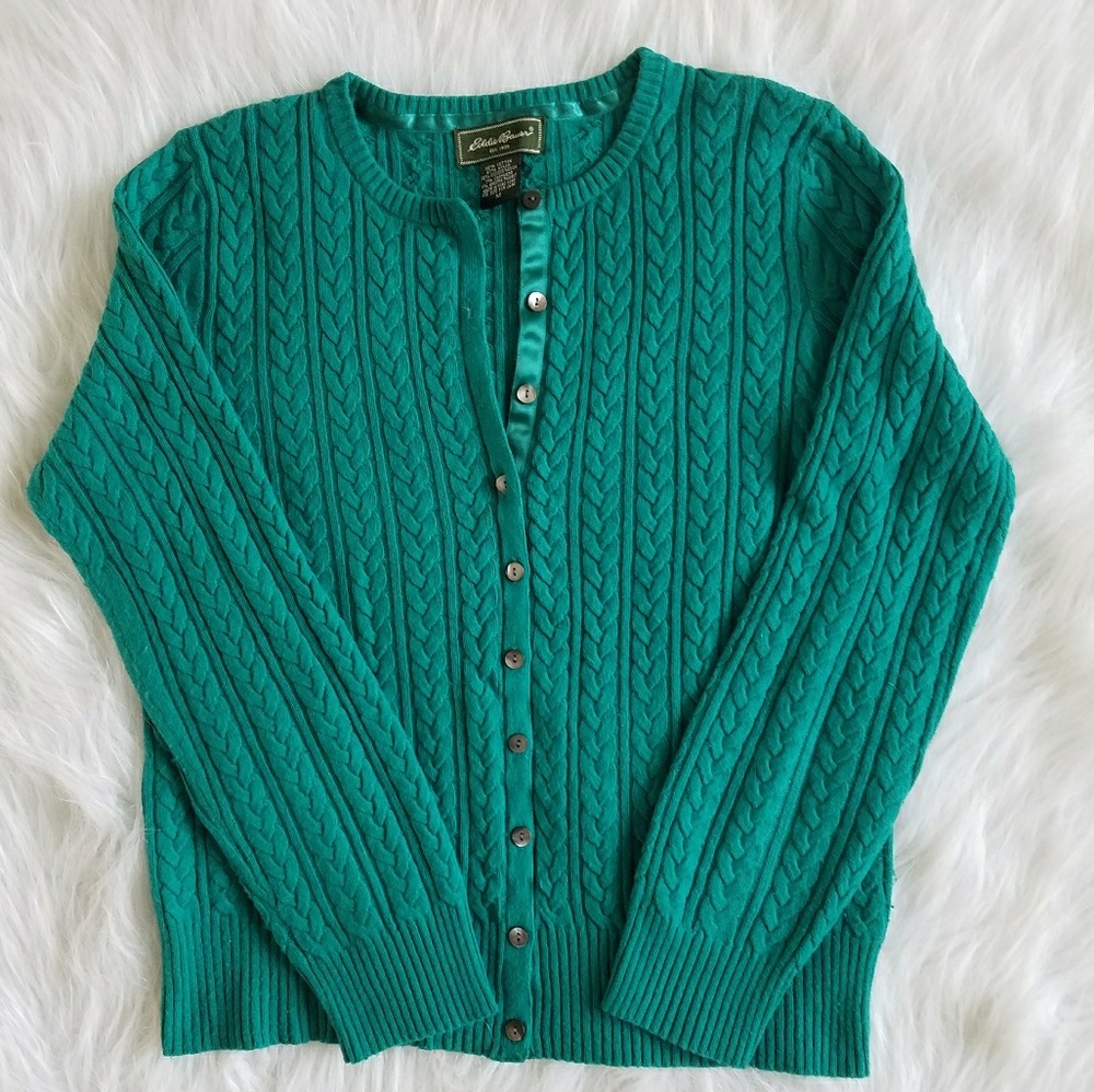 Eddie Bauer button up sweater size M