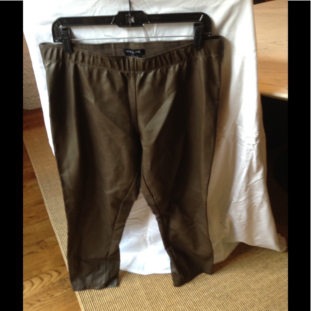 Polyurethane Khaki Green pants
