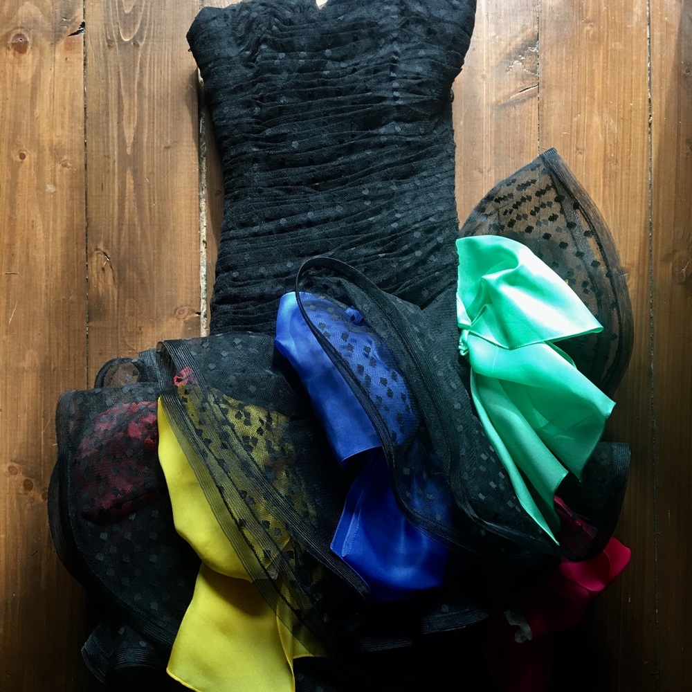 GORGEOUS BLACK DESIGNER COCKTAIL/PROM DRESS, 4
