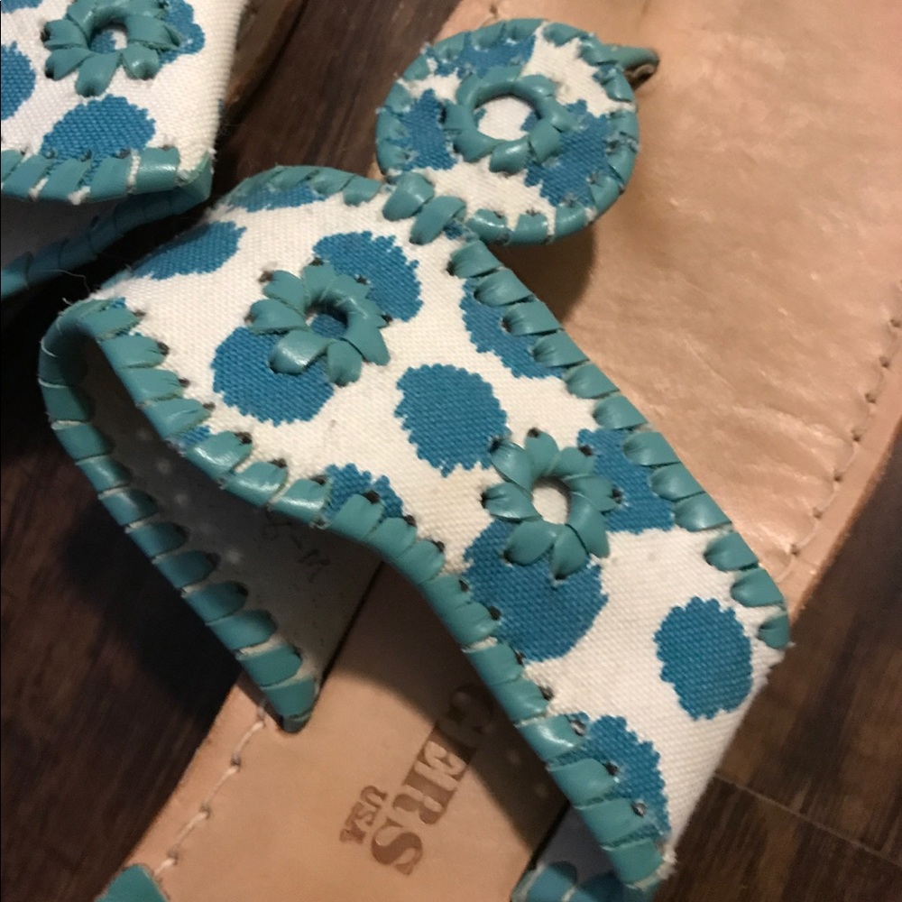 Ikat patterned Jack Rogers