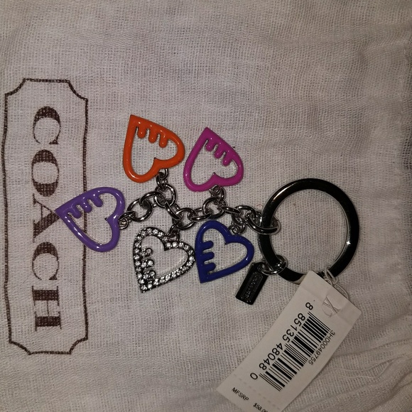 Coach heart keychain nwt - Picture 1 of 1