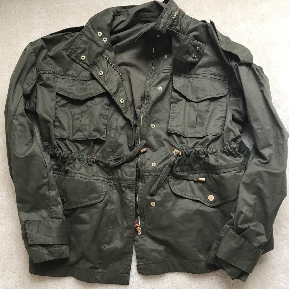Green H&M army jacket