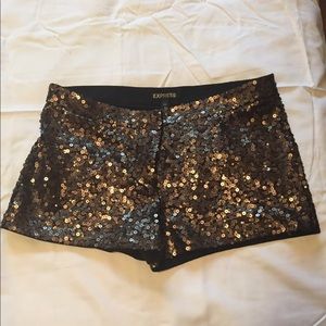Express sequined shorts