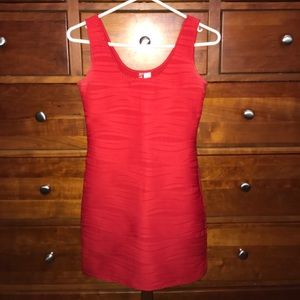 red, simple dress great for Hoco or a Sweet 16