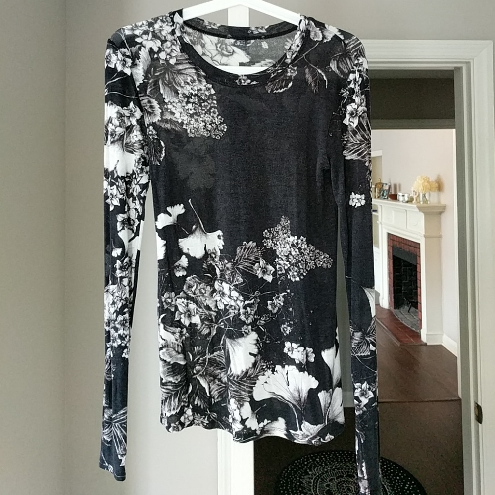 BCBG Sheer Knit Top
