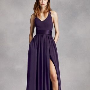 Vera Wang amethyst (purple) halter gown