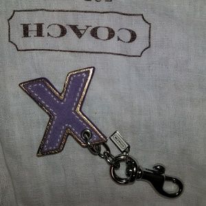 Coach X fob purple nwot