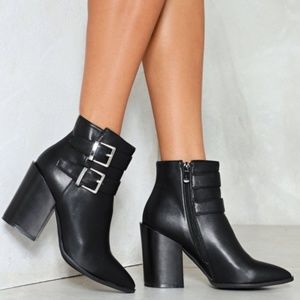 Black Nasty Gal booties