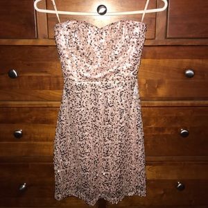 pink, strapless dress perfect for a homecoming!