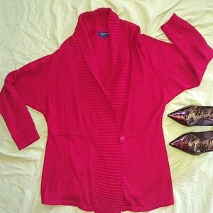 Jones new york plus size cardigan red