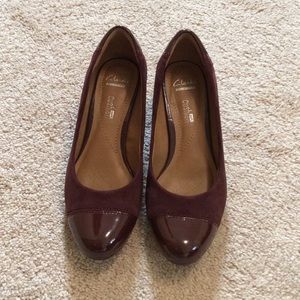 Clarks Burgundy Shoes 6M