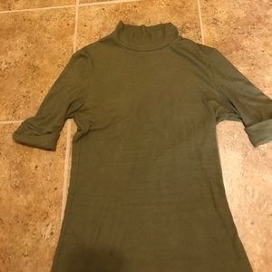 American Apparel Ribbed Mock Neck Top