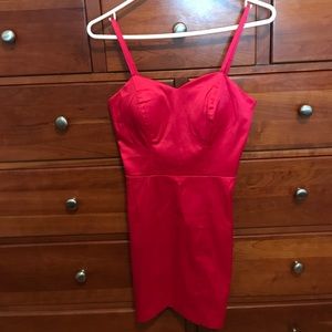 pink spaghetti strap dress