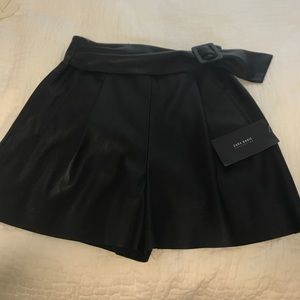 Zara leather shorts!