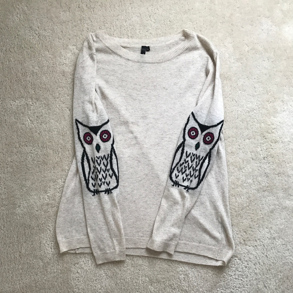 Owl sweater size Large