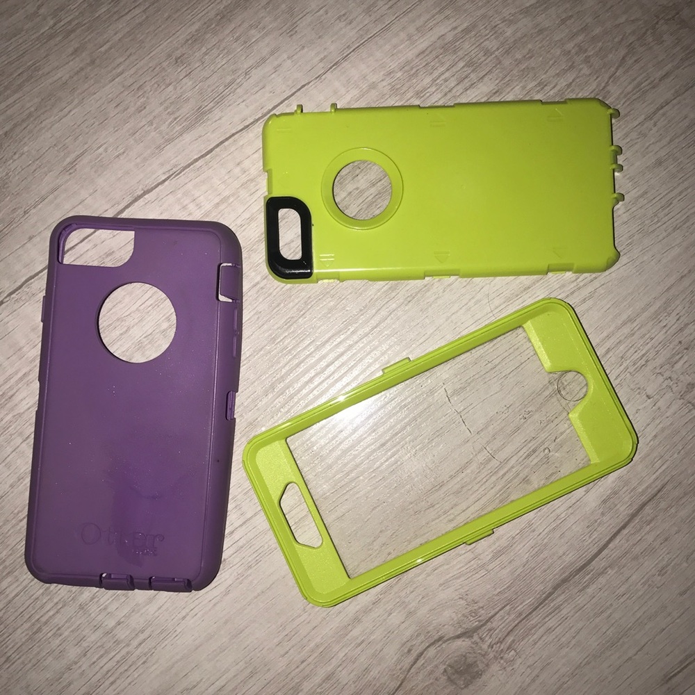 Purple and Green otterbox iphone6s