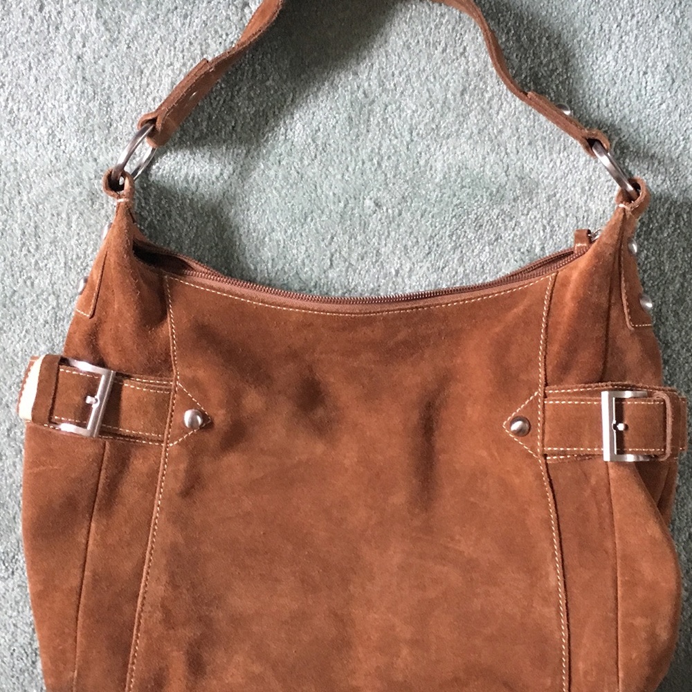 Brown Real Suede Purse, Audrey Brooke