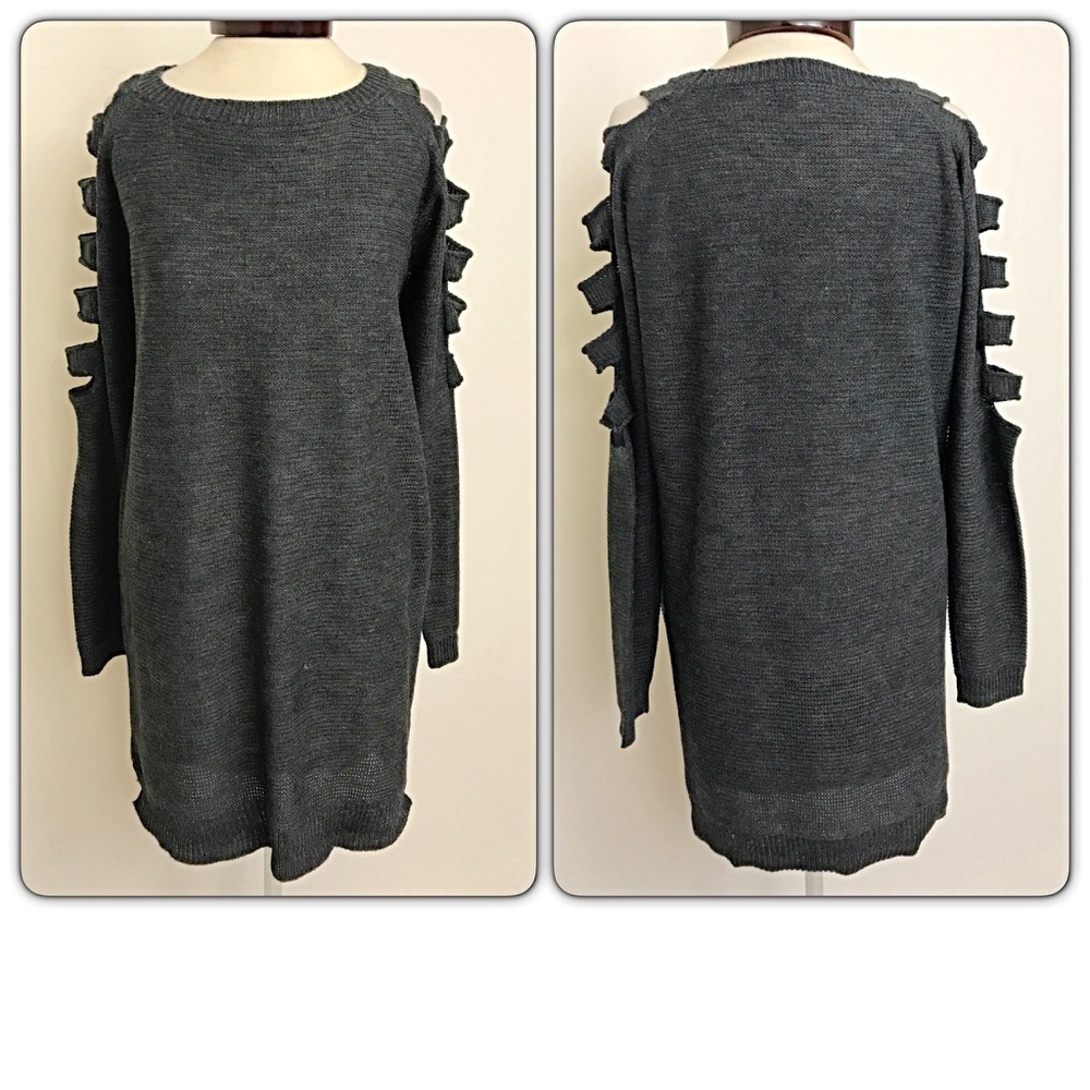 LAST1‼️Extra Long Ladder Sleeve Tunic Sweater L/XL - Picture 5 of 6