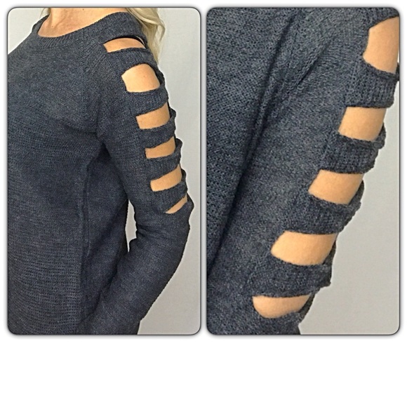 LAST1‼️Extra Long Ladder Sleeve Tunic Sweater L/XL - Picture 3 of 6