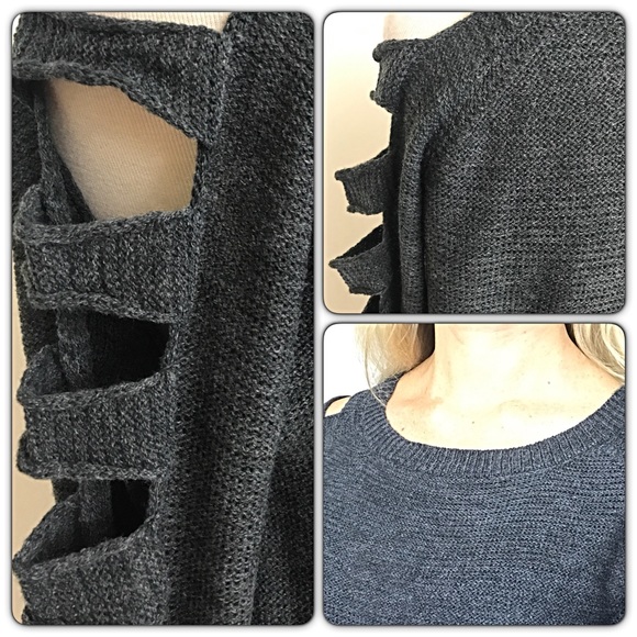 LAST1‼️Extra Long Ladder Sleeve Tunic Sweater L/XL - Picture 4 of 6