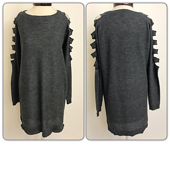 LAST1‼️Extra Long Ladder Sleeve Tunic Sweater L/XL - Picture 5 of 6