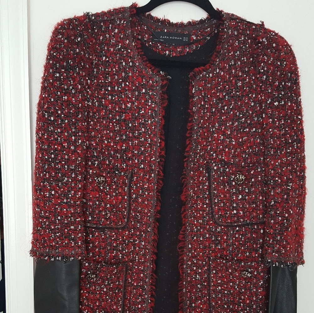 ZARA WOMAN Tweed Blazer