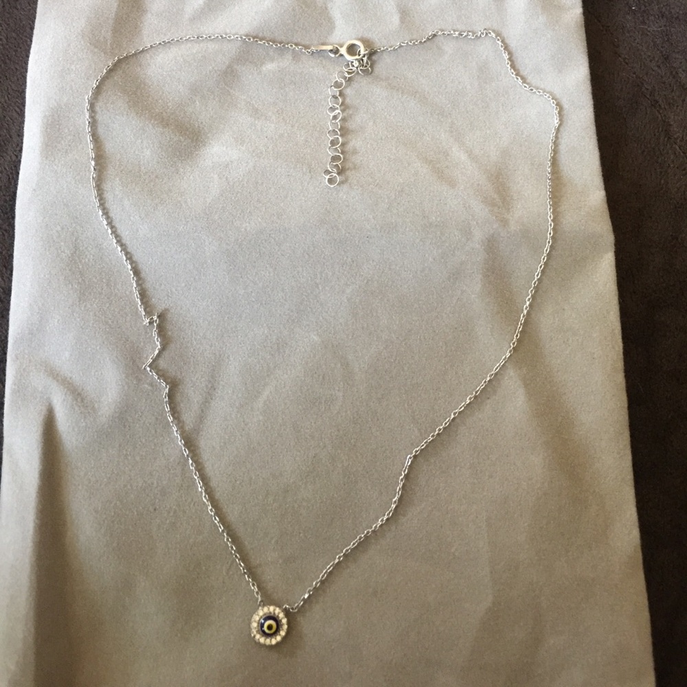 Evil eye cz necklace