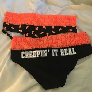 VS Pink NWOT low rise hipster Halloween undies