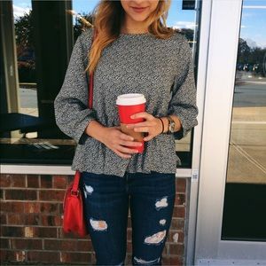 UO Loose Floral Peplum