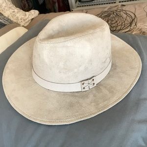 Grey suede hat