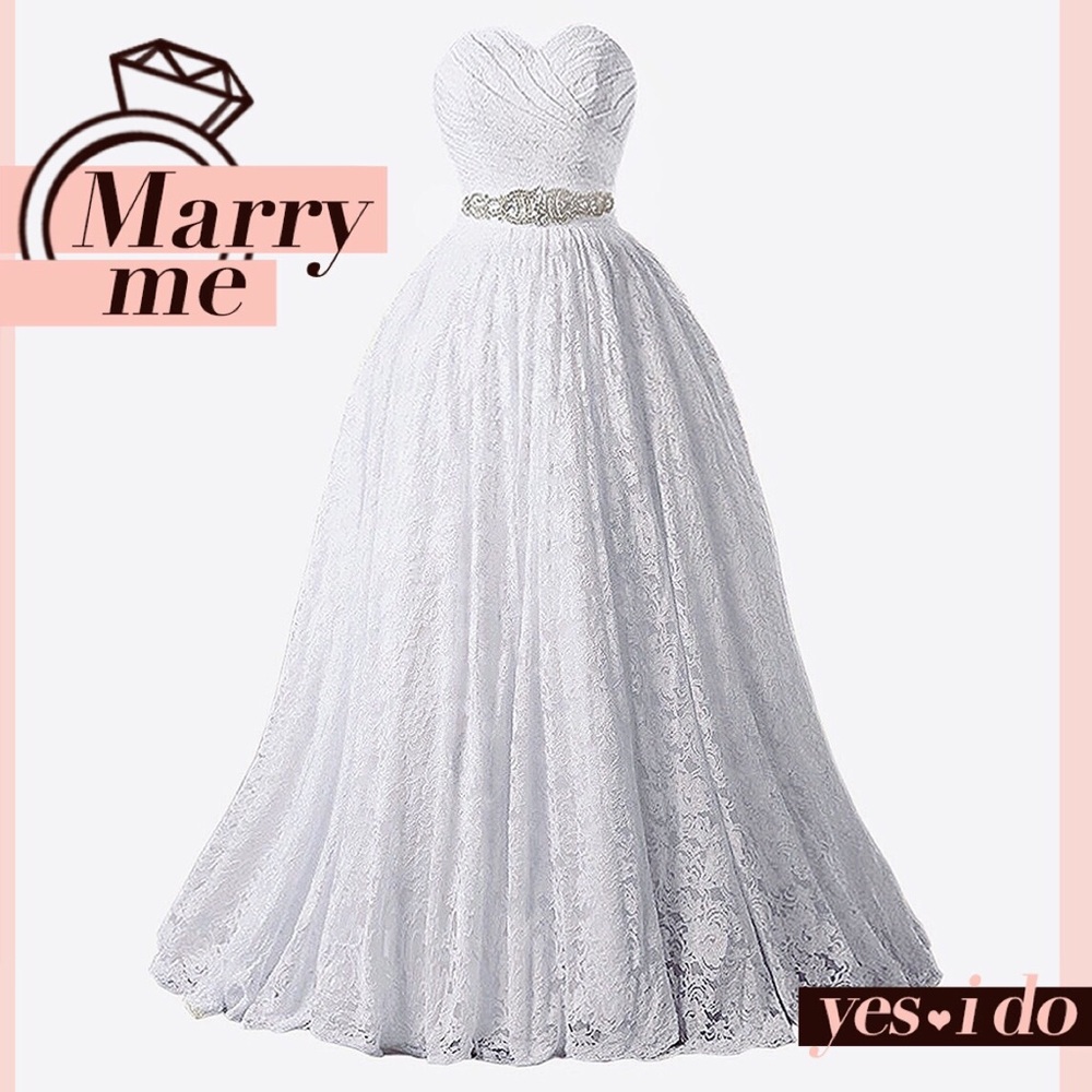 Wonderland Full Lace Empire Princess Weddding Gown