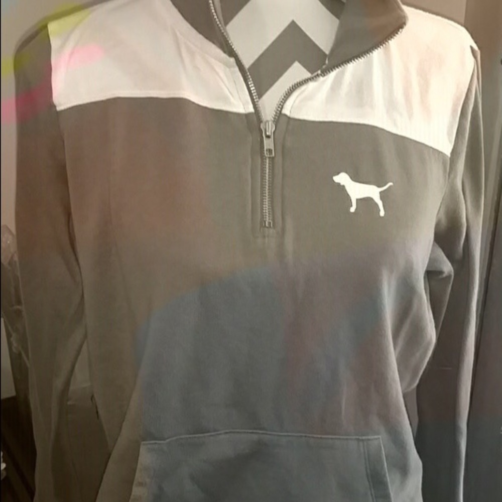 VS PINK half zip sweater