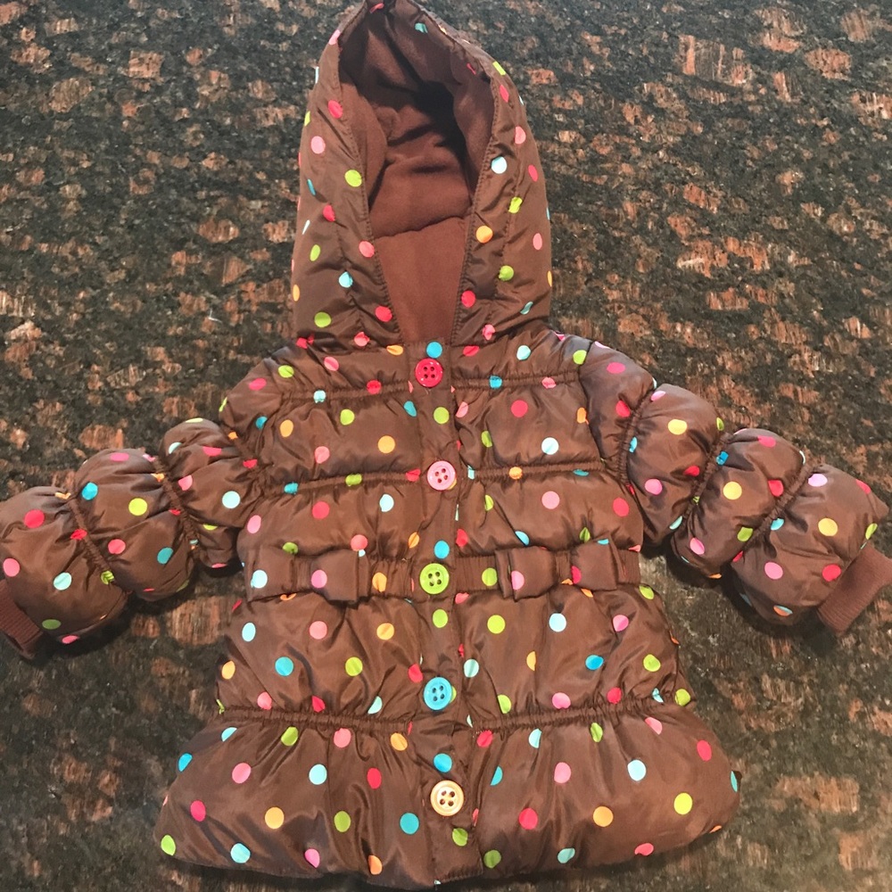 Gymboree Polka dot puff jacket 6-12 months.