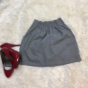 J Crew gray mini skirt